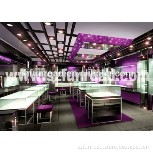 Fashion Jewelry Shop Showroom Decoration Jewelry Display Showcase